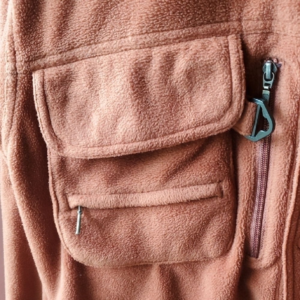 RedHead Warm Rust Fleece Shirt Jacket 5 Pockets And Back Vent XL - Picture 4 of 14